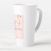Happy Pink Flamingo Milchtasse (Rechte Ecke)