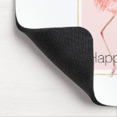 Happy Pink Flamingo Mousepad (Ecke)