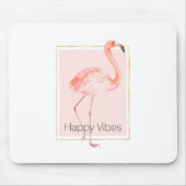 Happy Pink Flamingo Mousepad (Vorne)
