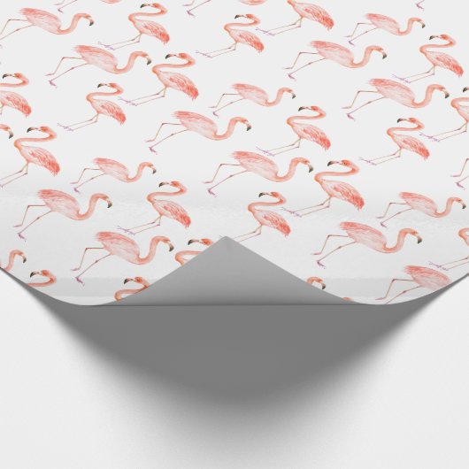 Happy Pink Flamingos Geschenkpapier (Ecke)