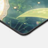 Happy Pink Gill Axolotl Glowing Pond Schreibtischunterlage (Ecke)