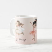 Happy Pink Girly Ballerina Tasse (Vorderseite Links)