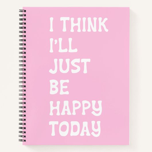 Happy Pink Inspiration Whimsical Letting Notizblock (Vorderseite)