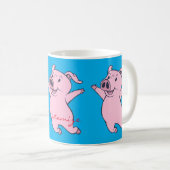 Happy Pink Pig Jumping Thunder_Cove Kaffeetasse (VorderseiteRechts)