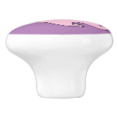 Happy Pink Pig Jumping Thunder_Cove Keramikknauf (Seitenansicht)