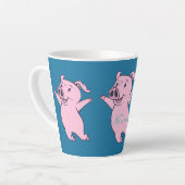 Happy Pink Pig Jumping Thunder_Cove Milchtasse (Linke Ecke)