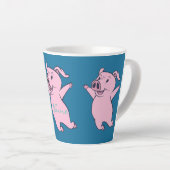 Happy Pink Pig Jumping Thunder_Cove Milchtasse (Rechte Ecke)