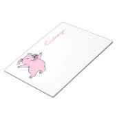 Happy Pink Pig Jumping Thunder_Cove Notizblock (angewinkelt)