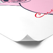 Happy Pink Pig Jumping Thunder_Cove Poster (Ecke)