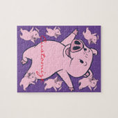 Happy Pink Pig Jumping Thunder_Cove Puzzle (Horizontal)