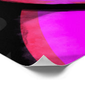 Happy Pink Pig Poster (Ecke)