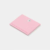 Happy Pink Tooth und Brush Post-it Klebezettel (angewinkelt)