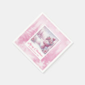Happy Pinkmas Christmas Napkins Winter Forest Kids Serviette (Ecke)