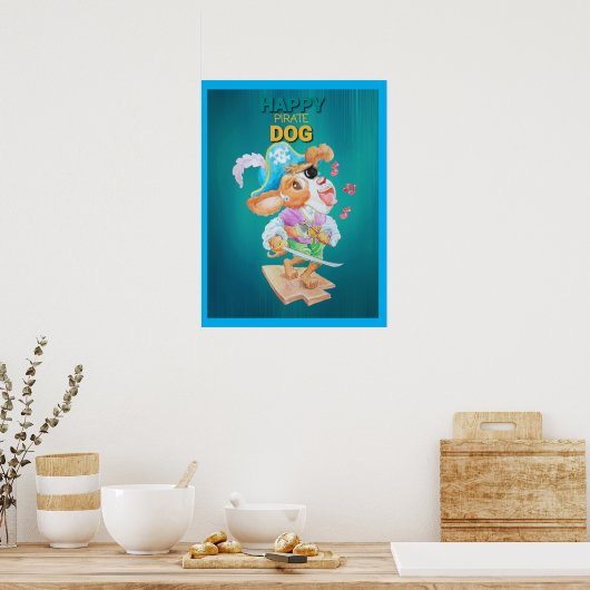 Happy Pirate Dog Poster  (Küche)