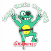 Happy Pirate Frog Day Thunder_Cove Aufkleber (Vorderseite)