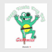 Happy Pirate Frog Day Thunder_Cove Aufkleber (Blatt)