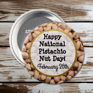 Happy Pistachio Nut Day 26. Februar Button