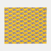 Happy Pit Bull Fleece Blanket (Vorderseite (Horizontal))