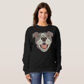 Happy Pit Bulls Paws on Red Sweatshirt (Vorne ganz)