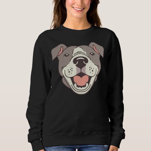 Happy Pit Bulls Paws on Red Sweatshirt (Vorderseite)