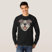 Happy Pit Bulls Paws on Red T-Shirt (Vorne ganz)