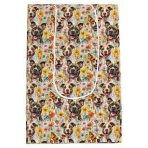 Happy Pitbull Hunde, Pit Bulls Mittlere Geschenktüte