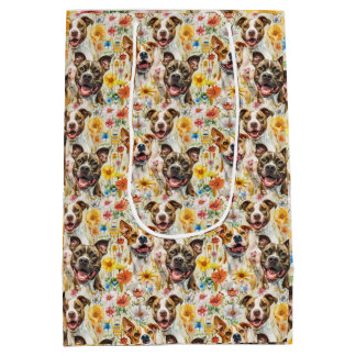 Happy Pitbull Hunde, Pit Bulls Mittlere Geschenktüte