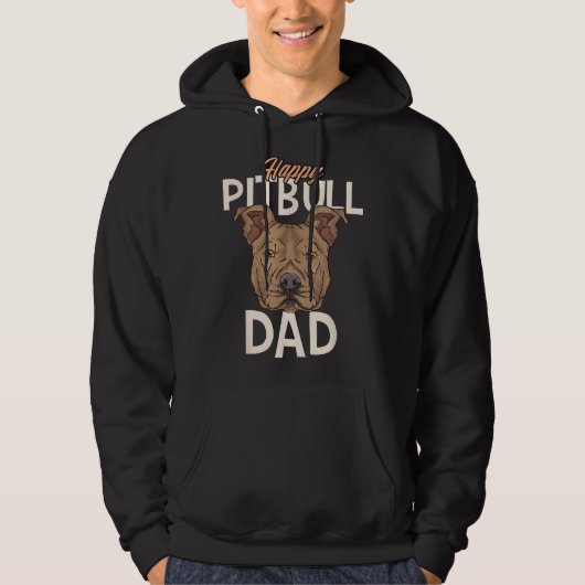 Happy Pitbull Vater Hoodie (Vorderseite)