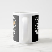 Happy Pizza Valentine Funny Pizza Love Design Jumbo-Tasse (Rückseite)