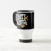 Happy Pizza Valentine Funny Pizza Love Design Reisebecher (Vorderseite Links)