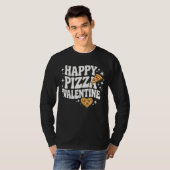 Happy Pizza Valentine Funny Pizza Love Design T-Shirt (Vorne ganz)