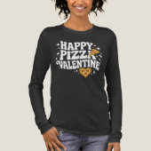 Happy Pizza Valentine Funny Pizza Love Design Tri-Blend Shirt (Vorderseite)