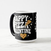 Happy Pizza Valentine Funny Pizza Love Design Verwandlungstasse (Vorderseite Links)