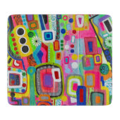 Happy Place 6 x 7 Deko Glasschneidebrett Schneidebrett (Vorderseite)