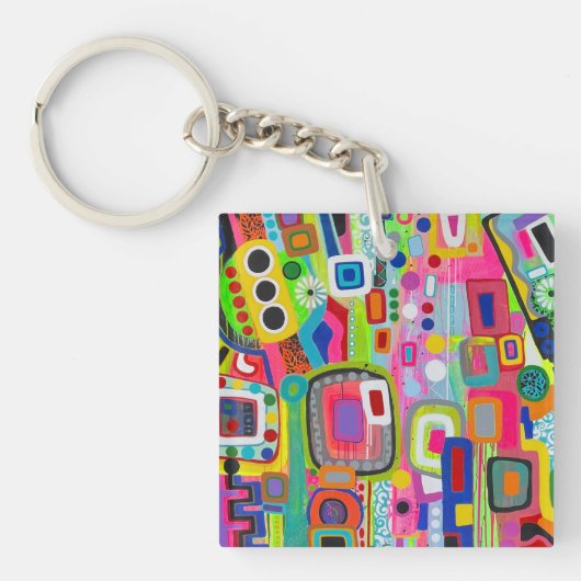 Happy Place Acrylic Schlüsselanhänger (Vorderseite)