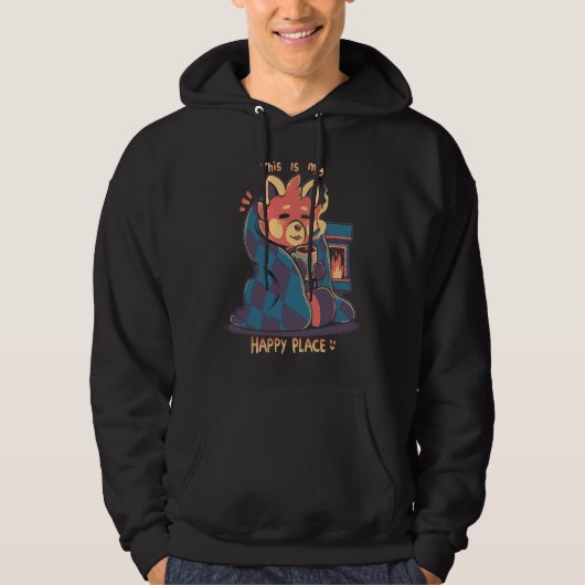 Happy Place at the Fireplace Hoodie (Vorderseite)