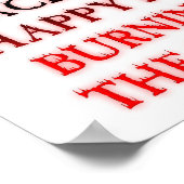 Happy Place Burning Funny Poster (Ecke)