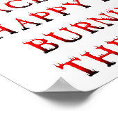 Happy Place Burning Funny Poster (Ecke)