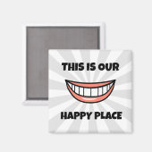 Happy Place Magnet (Vorderseite/Rückseite)