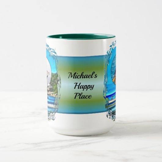 Happy Place Mismaloya Fischerboote 0346 Tasse (Zentrum)