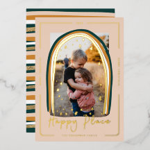 Happy Place Modern Snow Globe Weihnachts-Foto