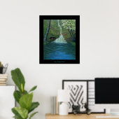 Happy Place - Wasserfall Malerei Poster (Heimbüro)