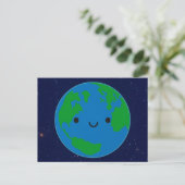 Happy Planet Earth Postkarte (Stehend Vorderseite)
