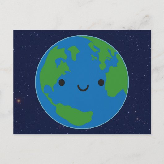 Happy Planet Earth Postkarte (Vorderseite)