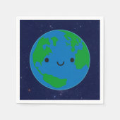 Happy Planet Earth Serviette (Vorderseite)
