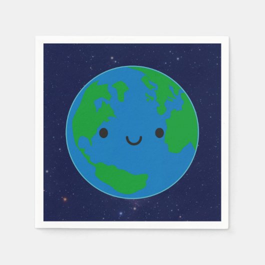 Happy Planet Earth Serviette (Vorderseite)