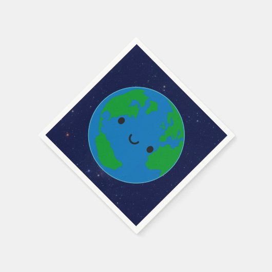 Happy Planet Earth Serviette (Ecke)