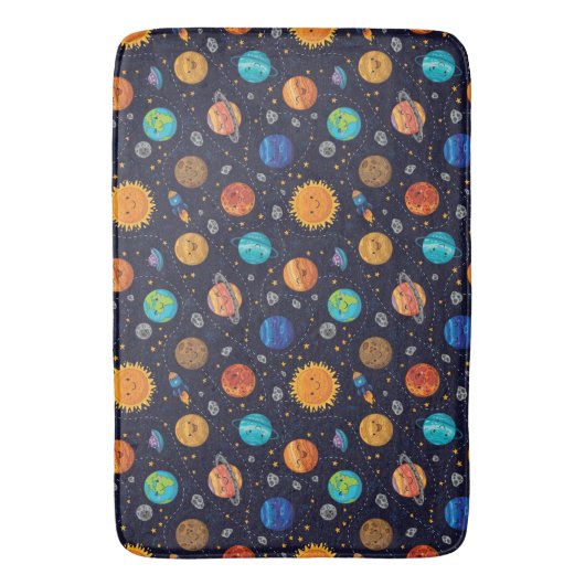 Happy Planets Bath Mat Badematte (Vorderseite Vertikal)