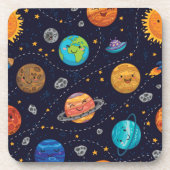 Happy Planets Cork-Backed Untersetzer (Vorderseite)