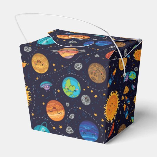 Happy Planets Favor Box Geschenkschachtel (Rückseite)